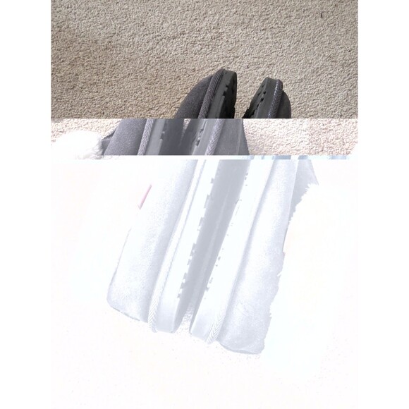 Tamarac Slippers 8 Genuine Shearling Lining Gray Suede Size 8 Luxury New - Picture 5 of 9